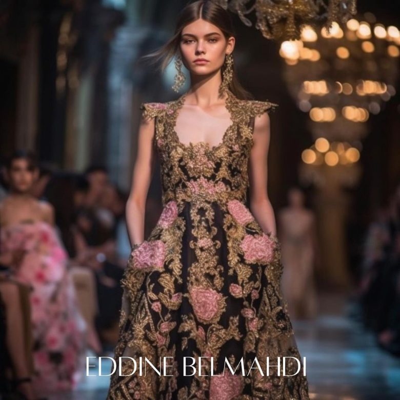 • EL ASNAM • Robe haute couture inspirée de la Blouza Oranaise • Haute couture collection 2024 by Eddine Belmahdi Paris. #pfw #blouza #hautecouture #eddine_belmahdi